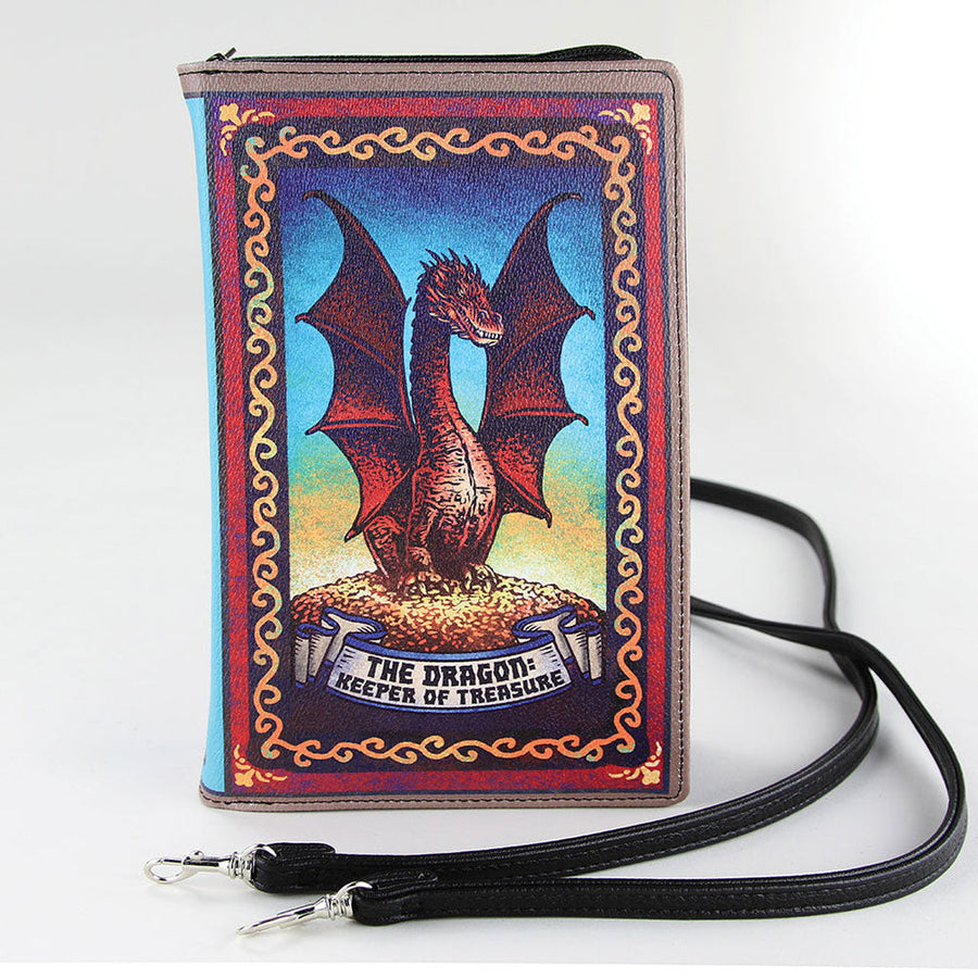 The Dragon Book Clutch Bag In Vinyl by Book Bags