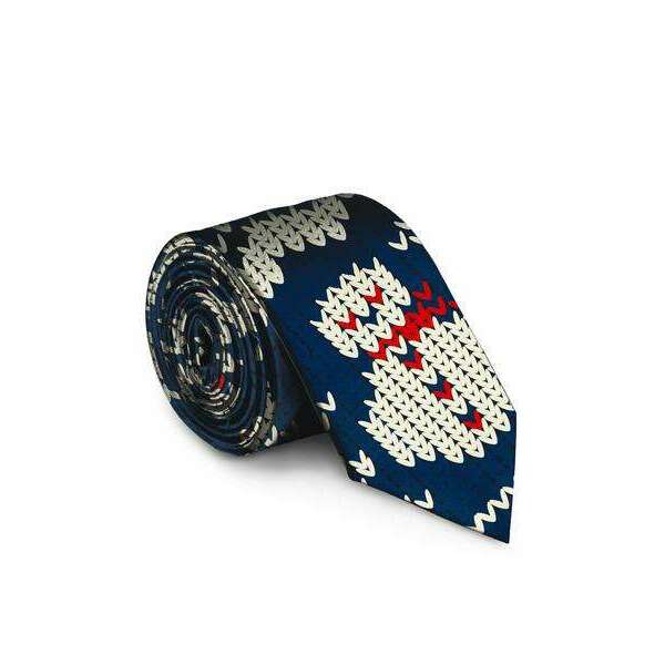 The Eggnog Aficionado | Navy Blue Snowman Tie