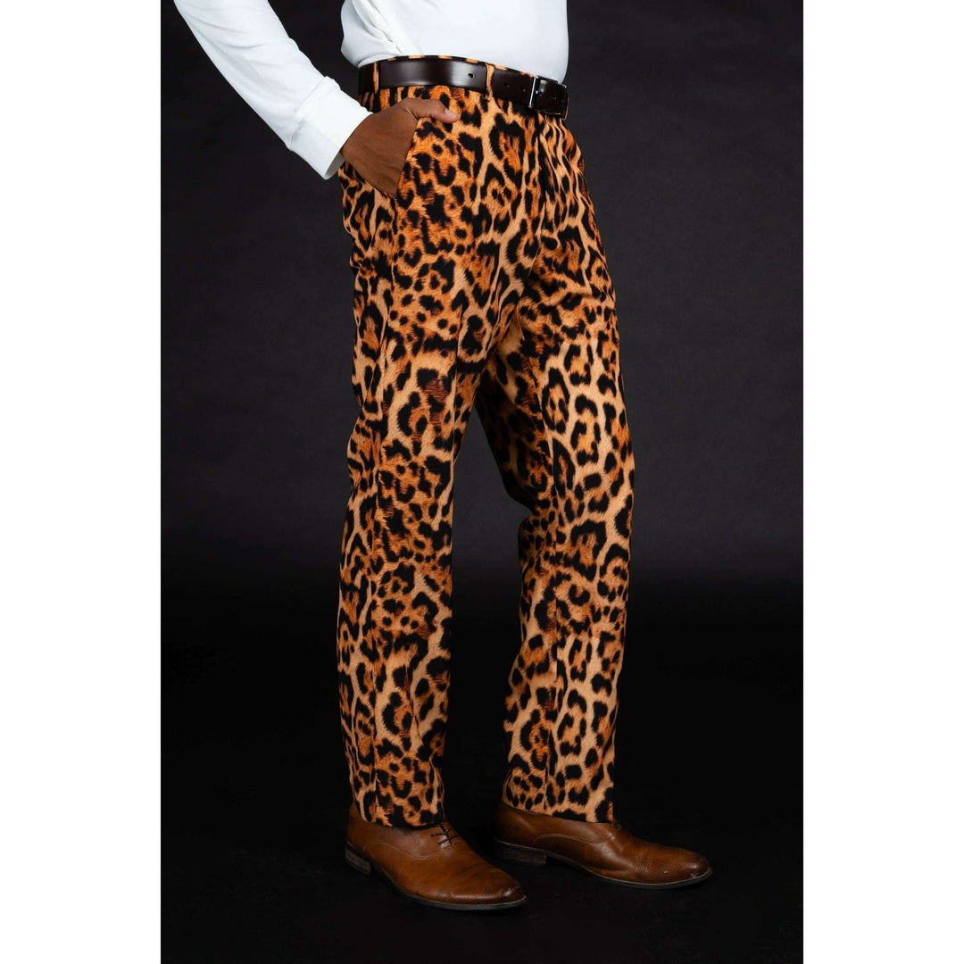 The Fastest Finishers | Leopard Print Suit Pants