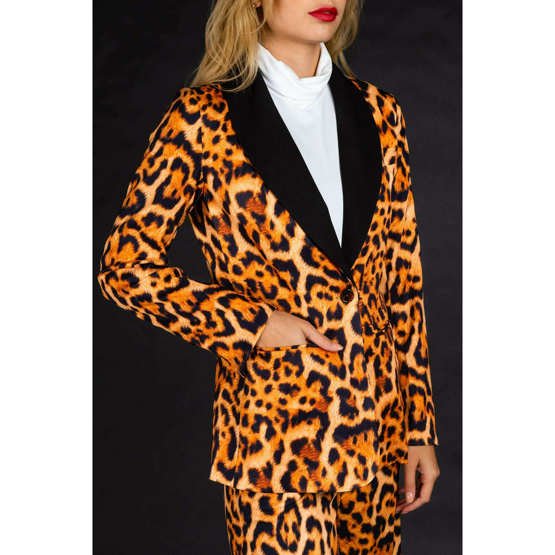 The Fastest Finishers | Leopard Print Womens Blazer