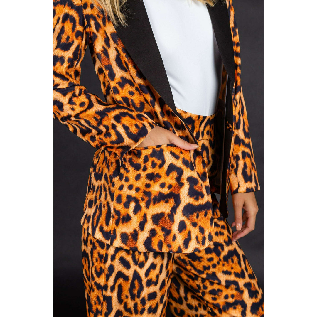 The Fastest Finishers | Leopard Print Womens Blazer