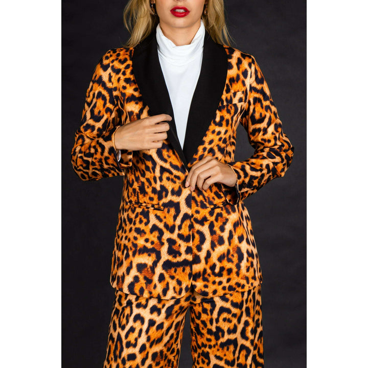 The Fastest Finishers | Leopard Print Womens Blazer
