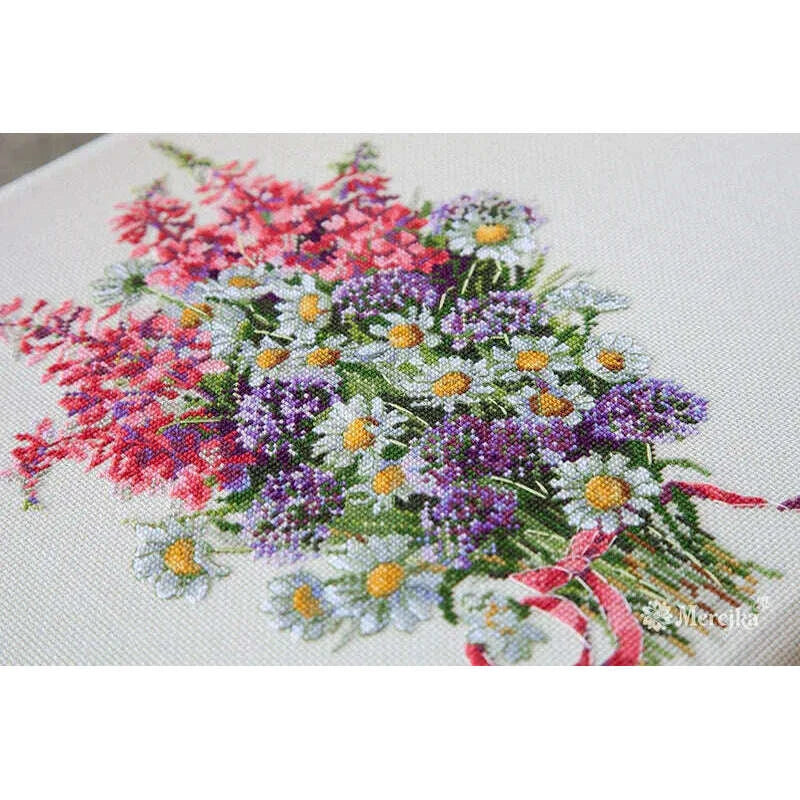 The Field Bouquet K-95 Counted Cross Stitch Kit