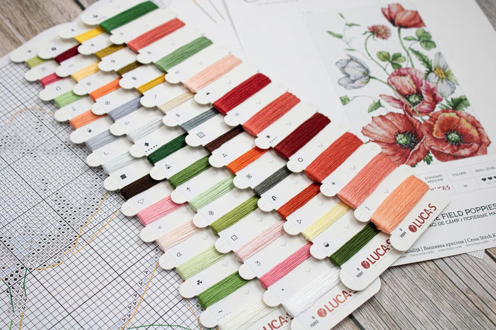 The Field Poppies B7020L Counted Cross-Stitch Kit