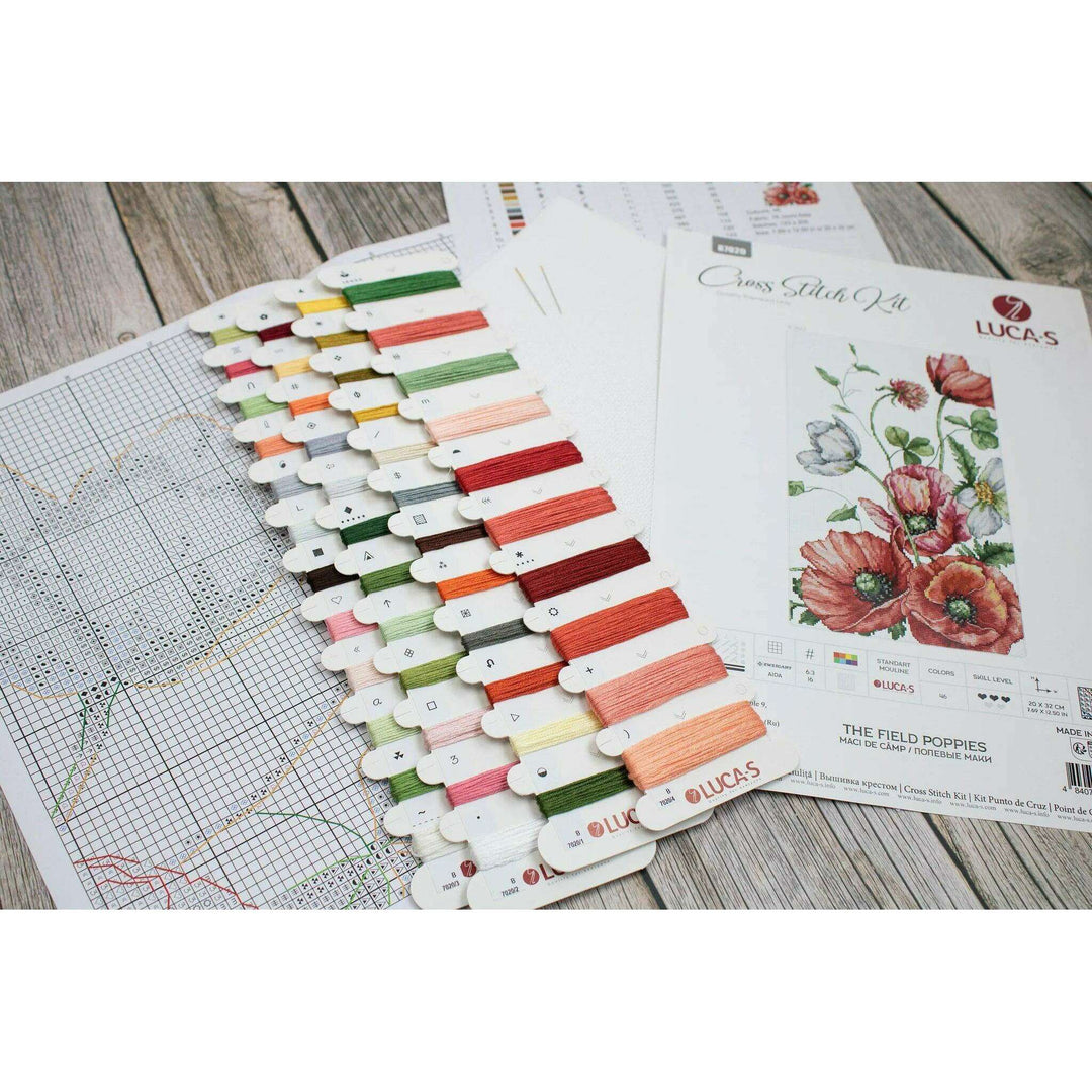 The Field Poppies B7020L Counted Cross-Stitch Kit