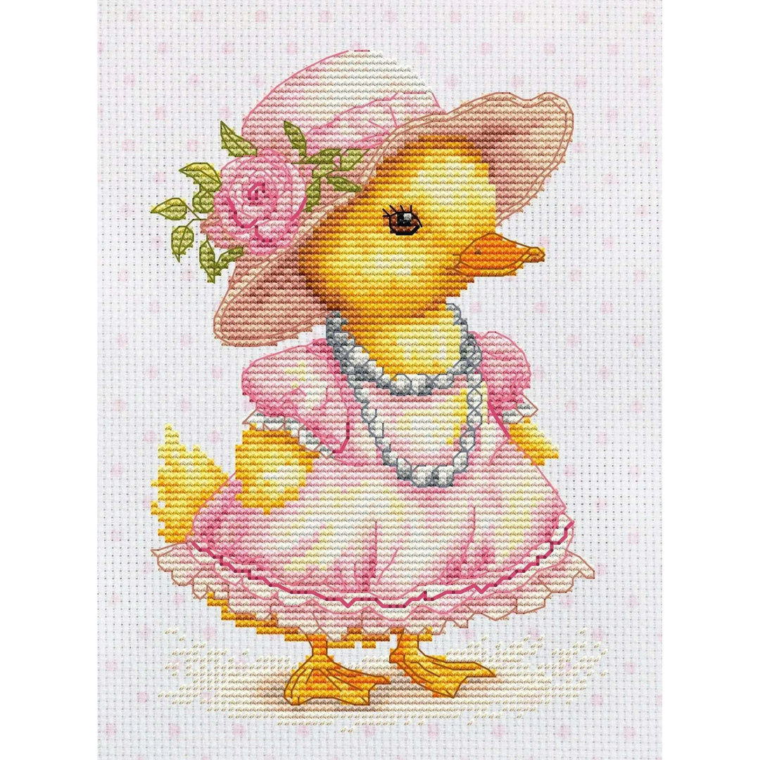 The Flirty Duckling B1415L Counted Cross-Stitch Kit