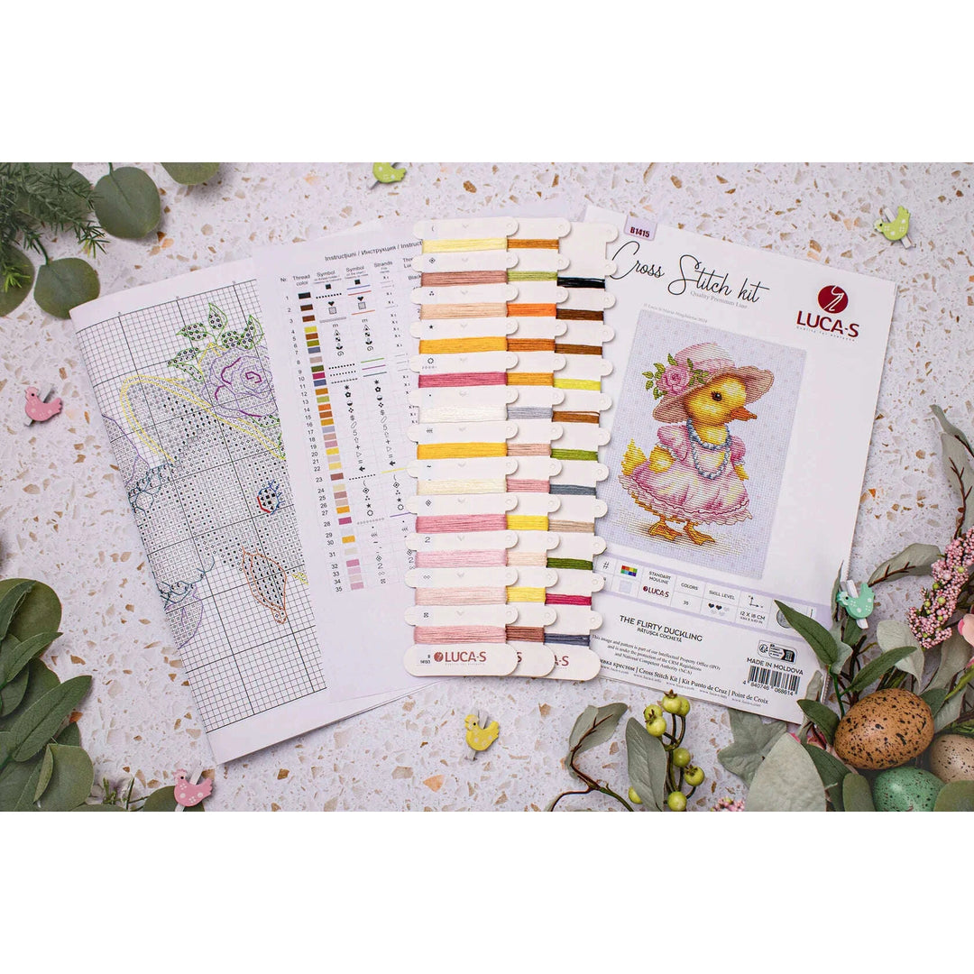 The Flirty Duckling B1415L Counted Cross-Stitch Kit