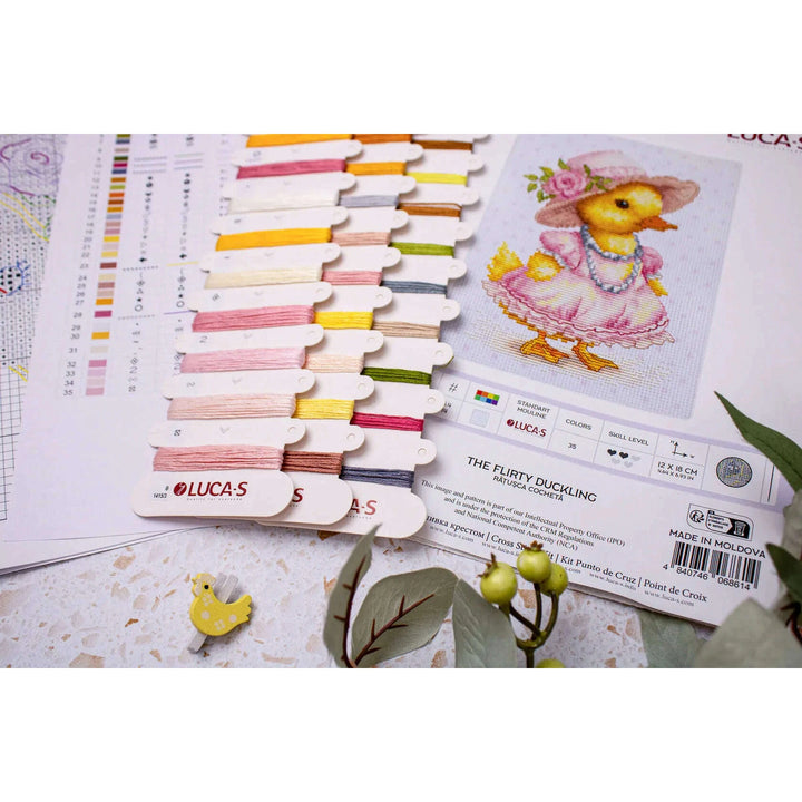 The Flirty Duckling B1415L Counted Cross-Stitch Kit