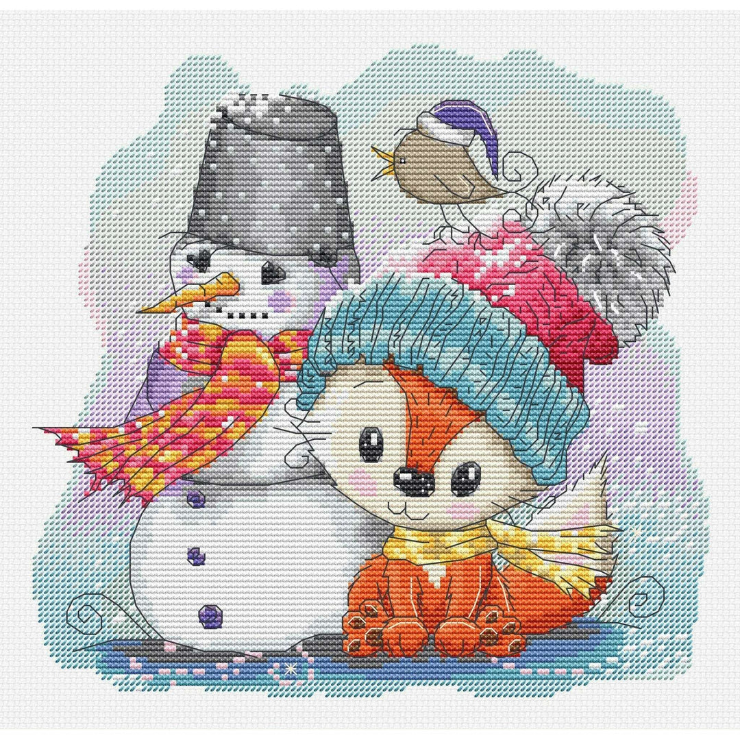 The fox & Friends B1200l Counted Cross-Stitch Kit
