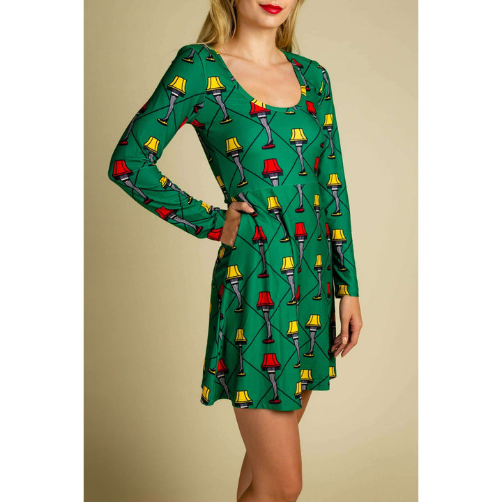 The Fragile | Leg Lamp Christmas Skater Dress