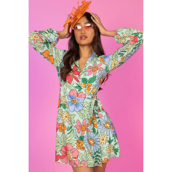 The Garden Party | Floral Derby Wrap Dress