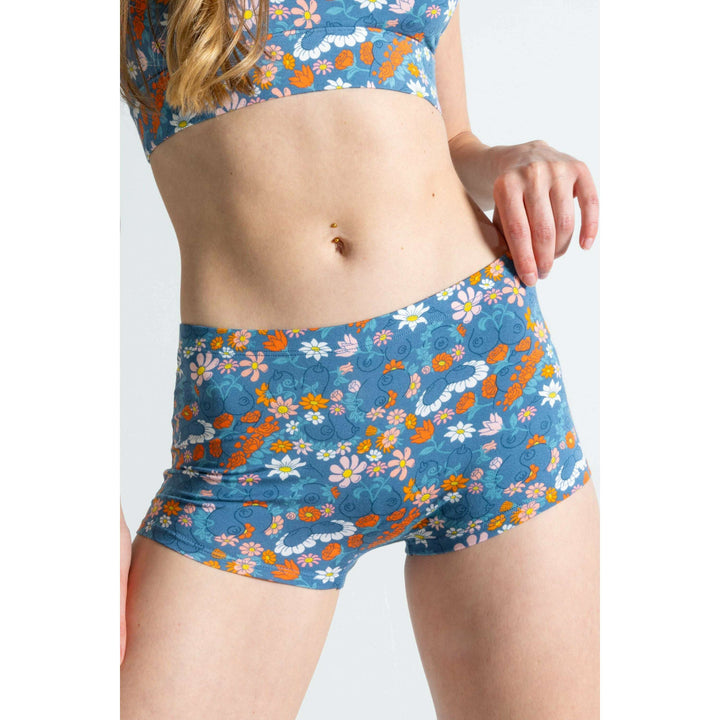 The Gardening Nips | Busty Floral Modal Boyshort Underwear