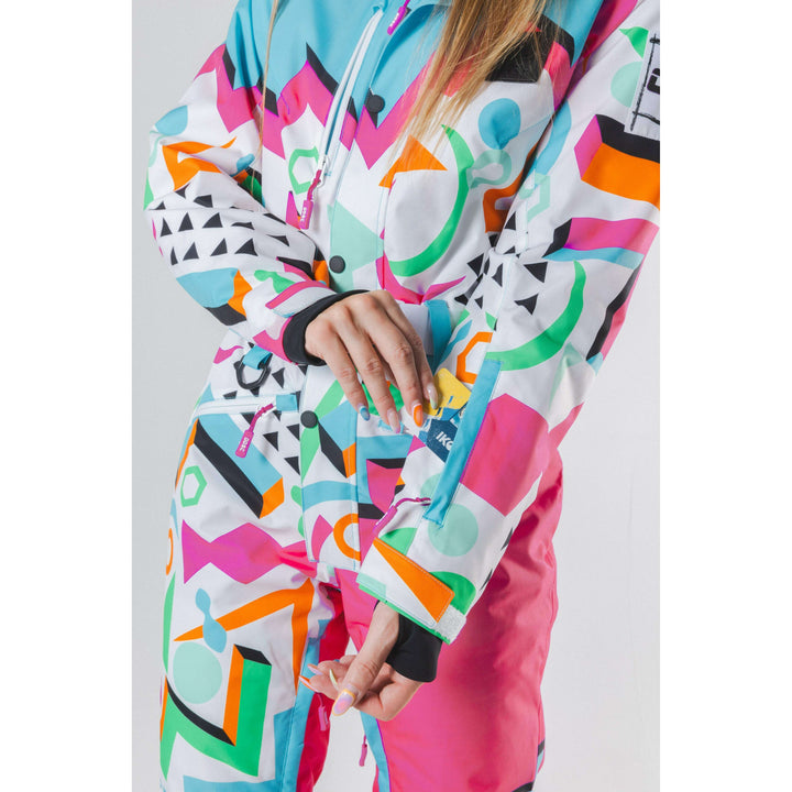 The Geodisiac | Retro Neon Curved Fit Women's One Piece Ski Suit