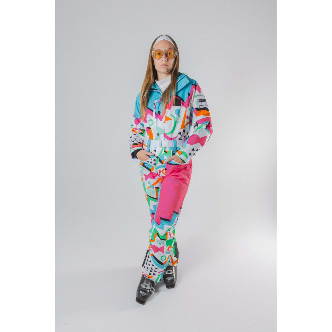 The Geodisiac | Retro Neon Curved Fit Women's One Piece Ski Suit