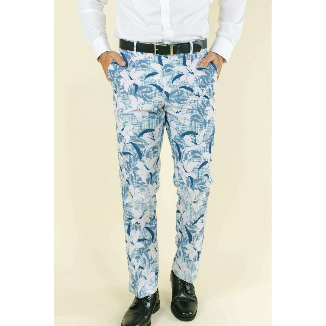 The Gilded Lily | Crosshatch Lilies Suit Pants