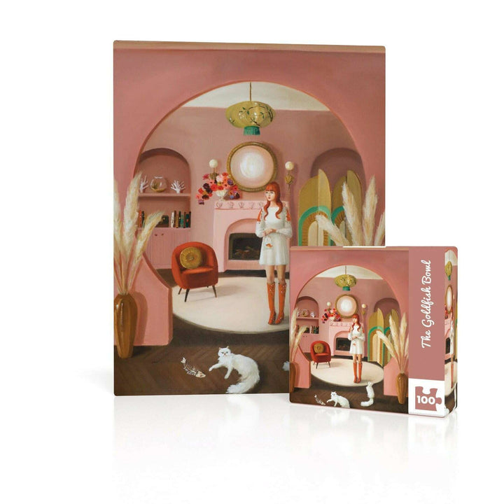 The Goldfish Bowl Mini Puzzle Featuring Artwork of Janet Hill