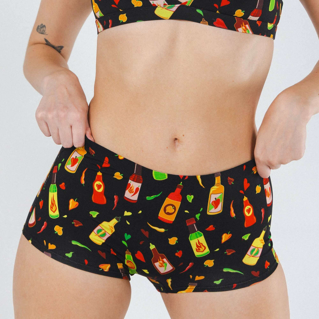 The Gotcha Sriracha | Hot Sauce Modal Boyshort Underwear