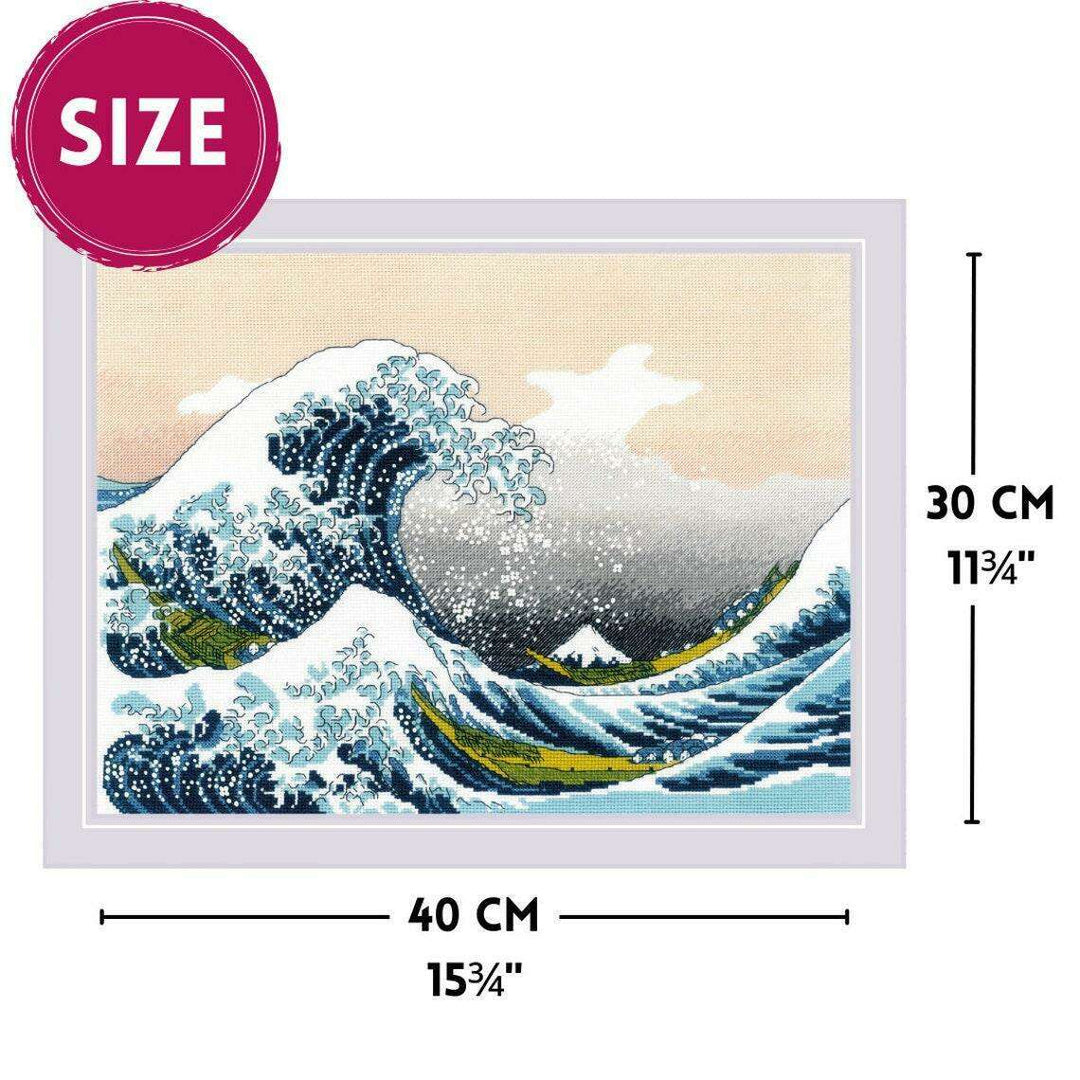 The Great Wave off Kanagawa after K. Hokusai Artwork R2186 Counted Cross Stitch Kit