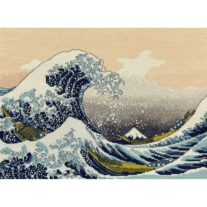 The Great Wave off Kanagawa after K. Hokusai Artwork R2186 Counted Cross Stitch Kit