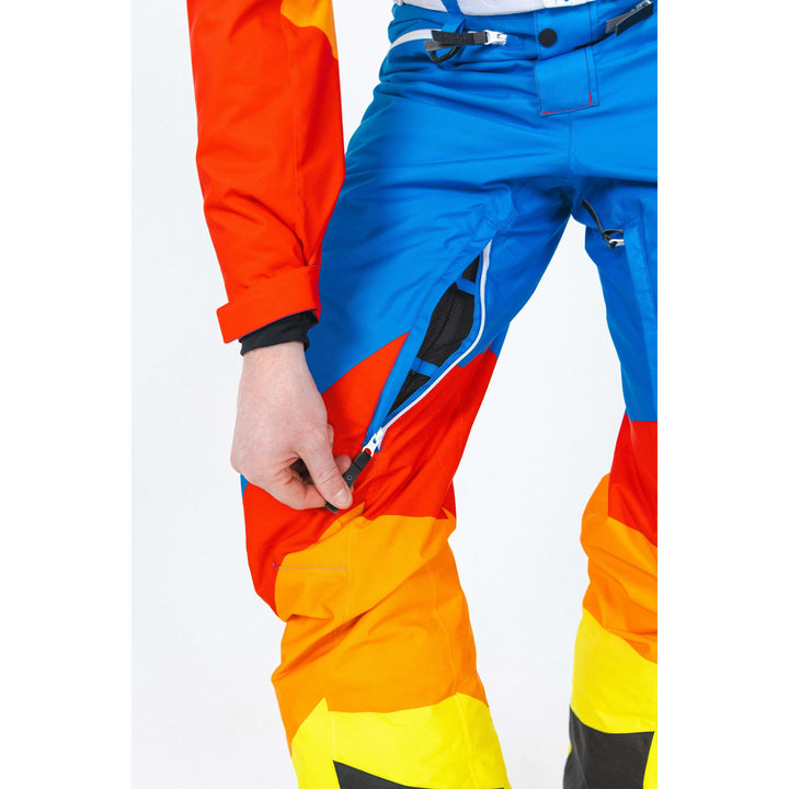 The Groovy Gondola | Orange Retro Swirl One Piece Ski Suit