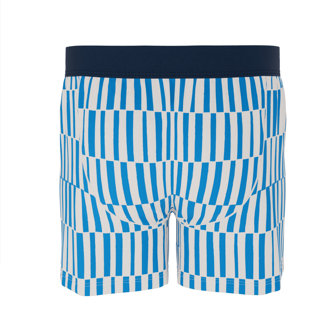 The Hamptons | Blue Mosaic Stripe Boxers