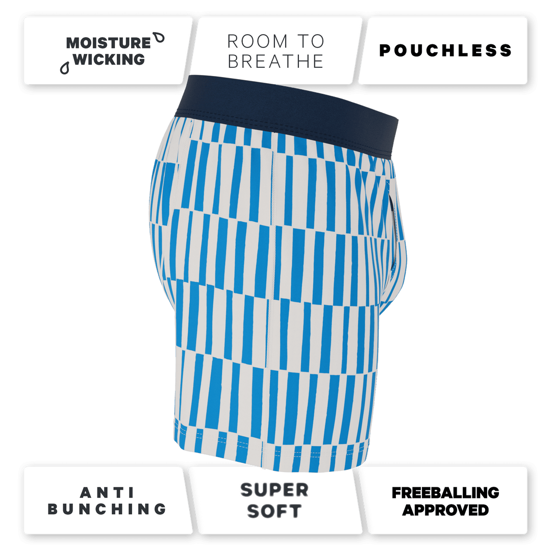 The Hamptons | Blue Mosaic Stripe Boxers