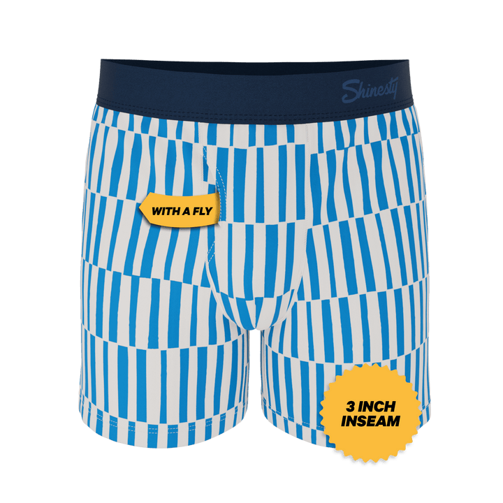 The Hamptons | Blue Mosaic Stripe Boxers