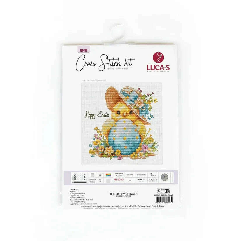 The Happy Chicken B1412L Counted Cross-Stitch Kit