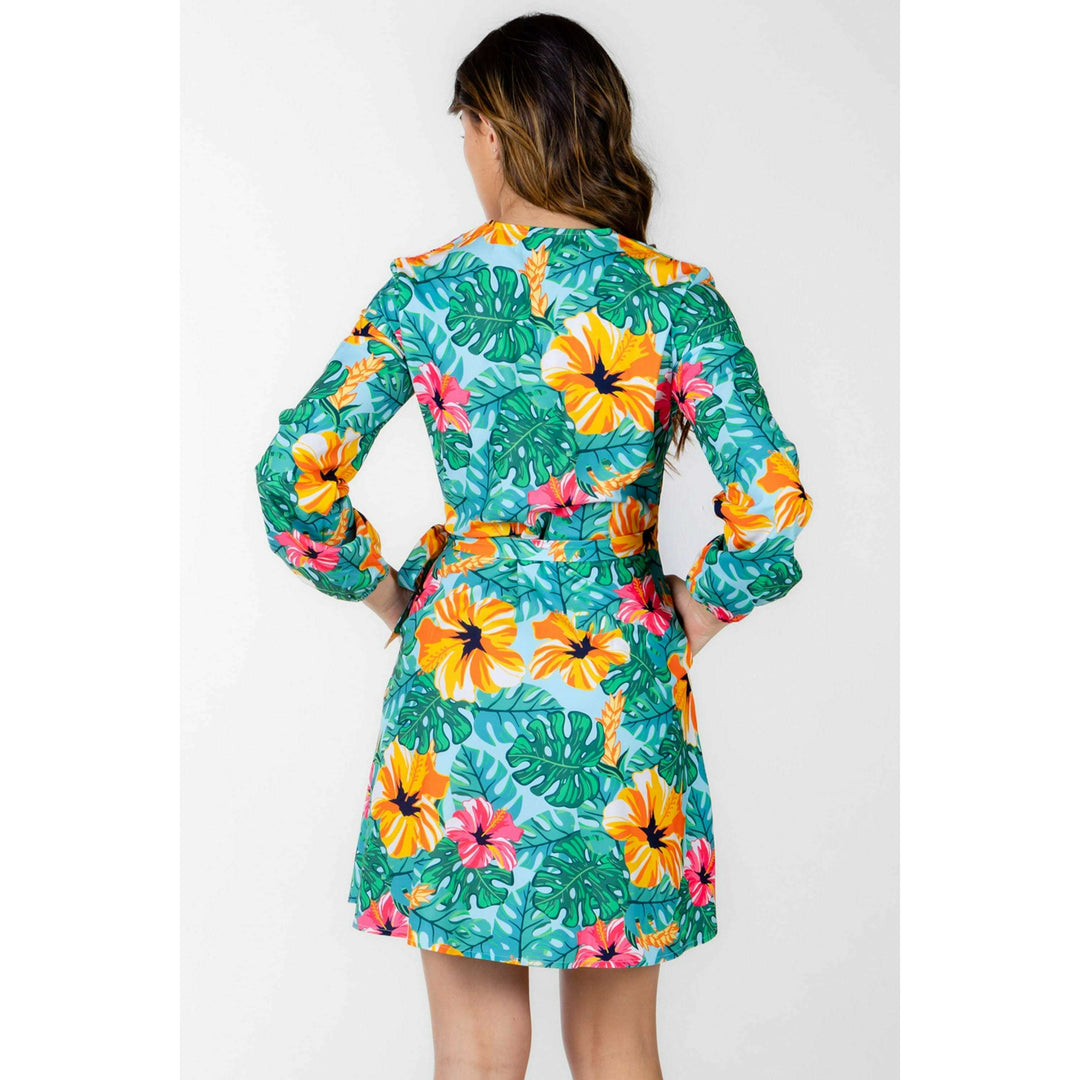 The Hibiscus Honeymoon | Floral Hawaiian Wrap Dress