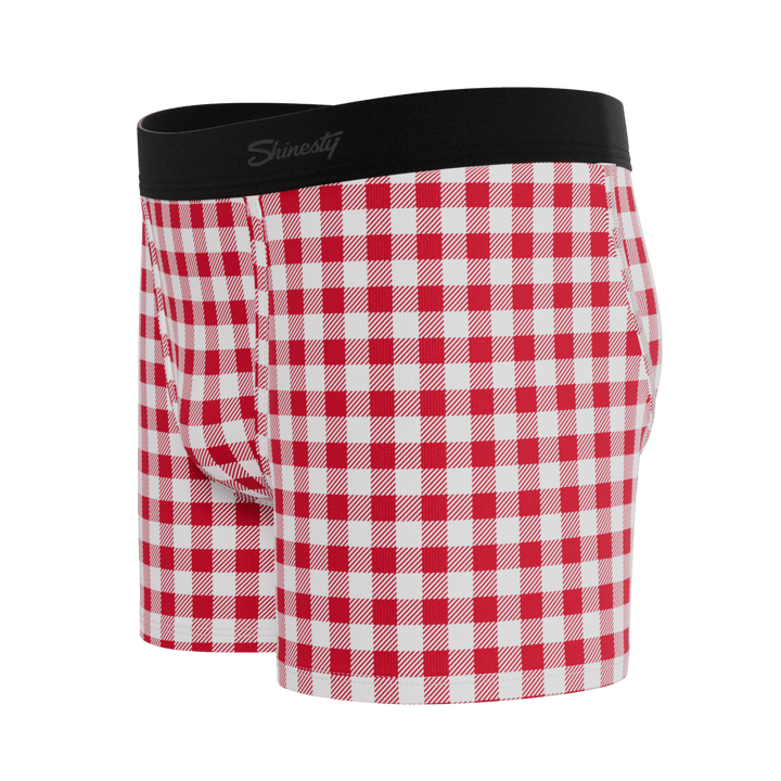 The Hot Diggity | Red Gingham Boy's Boxer Briefs