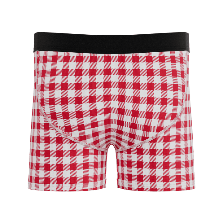 The Hot Diggity | Red Gingham Boy's Boxer Briefs