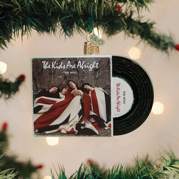 Old World Christmas The Kids Are Alright Album Blown Glass Ornament