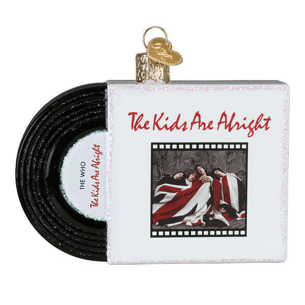 Old World Christmas The Kids Are Alright Album Blown Glass Ornament