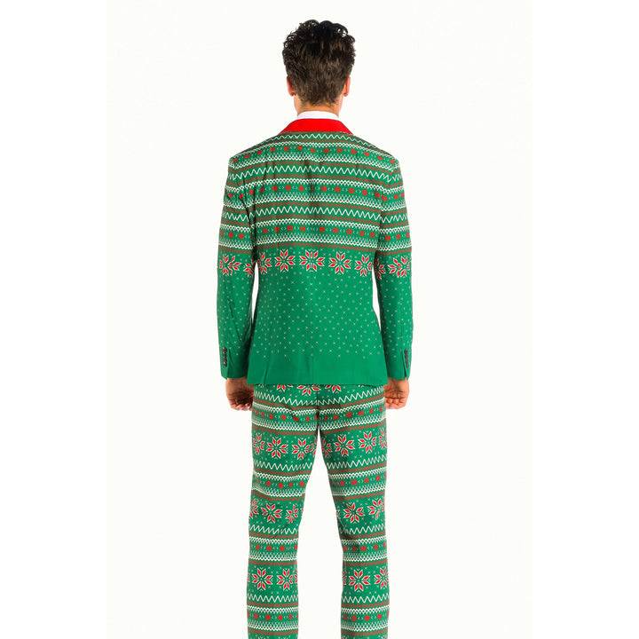 The Kris Kringle | Green Fair Isle Christmas Suit