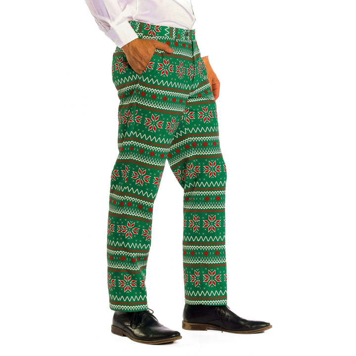 The Kris Kringle | Green Fair Isle Christmas Suit