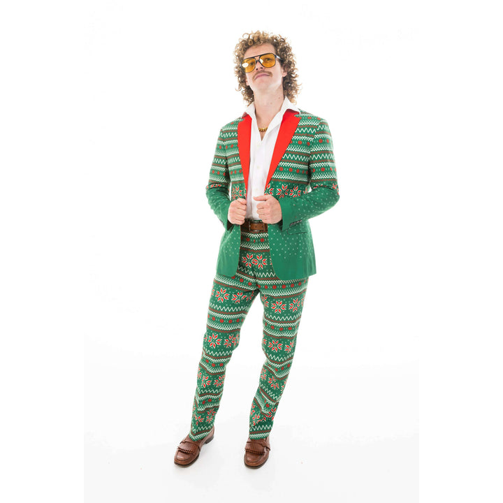 The Kris Kringle | Green Fair Isle Christmas Suit