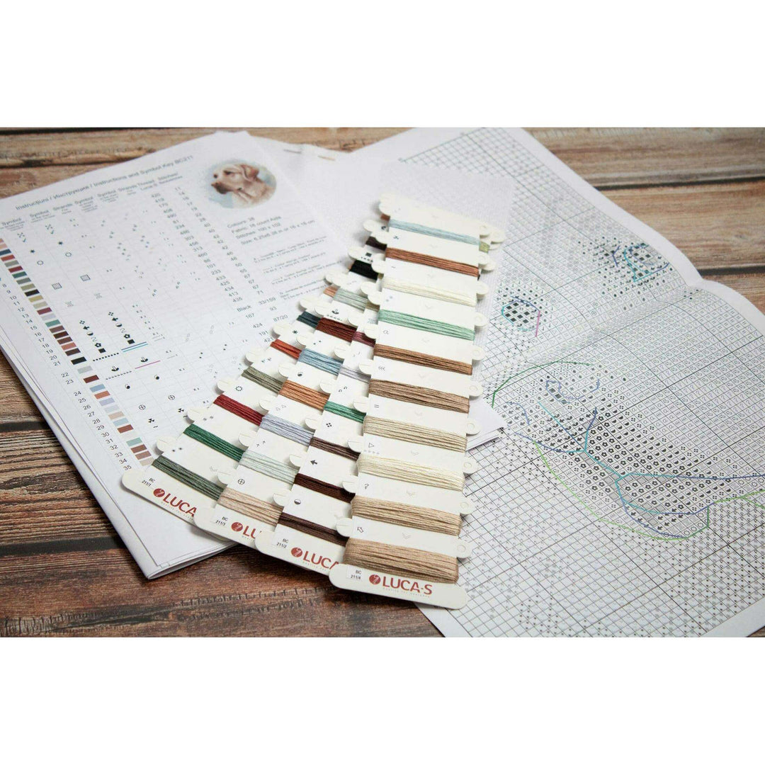 The Labrador BC211l Counted Cross-Stitch Kit