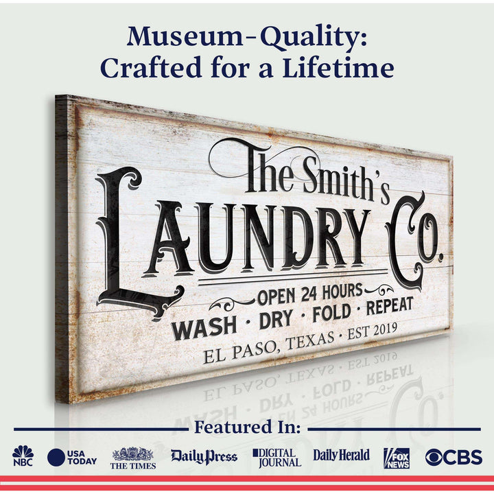 The Laundry Room Sign IX