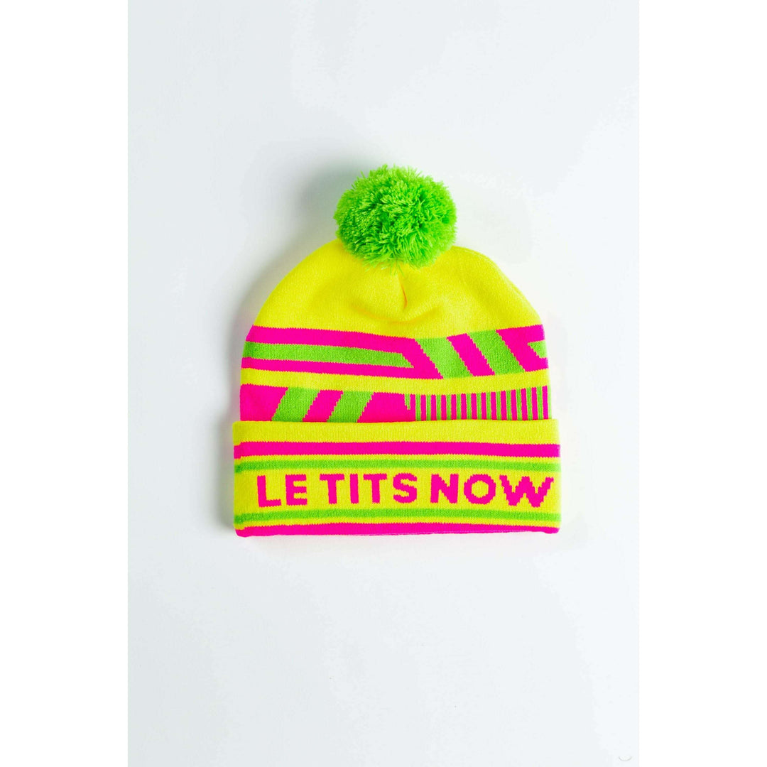The Le Tits Now | Yellow Retro Ski Beanie