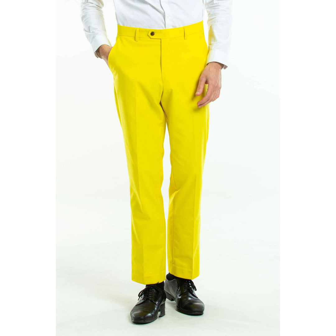 The Lemonade | Yellow Pastel Suit Pants