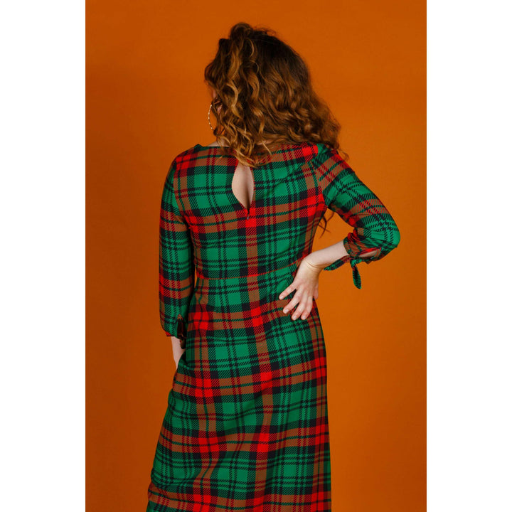The Lincoln Log Love Lady | Midi Christmas Dress