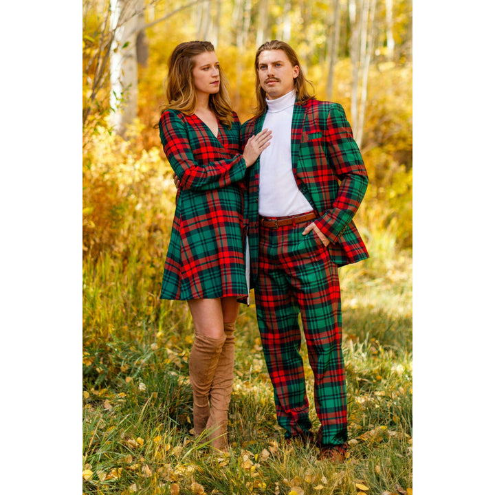 The Lincoln Log Love Lady | Plaid Christmas Wrap Dress