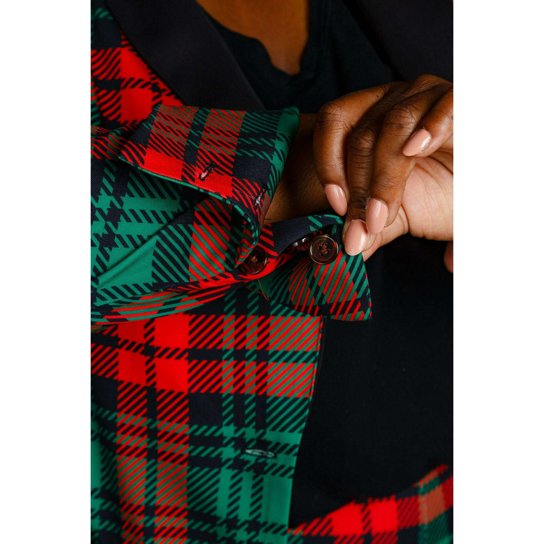 The Lincoln Log Love Lady | Women's Green Plaid Christmas Suit