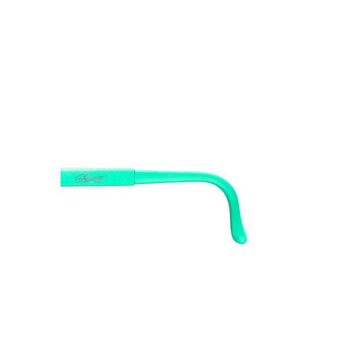 The Machos | White & Teal Mirrored Sunglasses