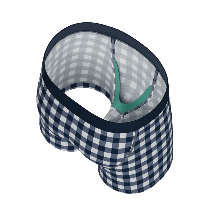 The Mad for Plaid | Navy Gingham Boy's Boxer Briefs