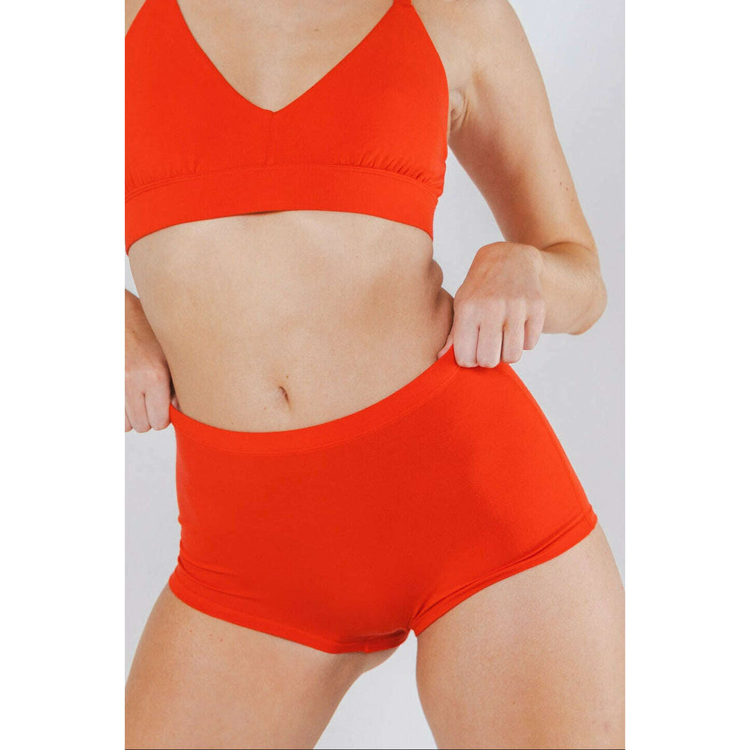 The Maraschino | Flame Scarlet Red Modal Boyshort Underwear