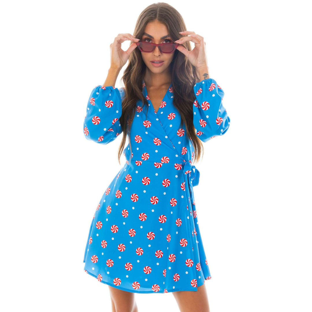 The Mint Condition | Holiday Peppermint Wrap Dress