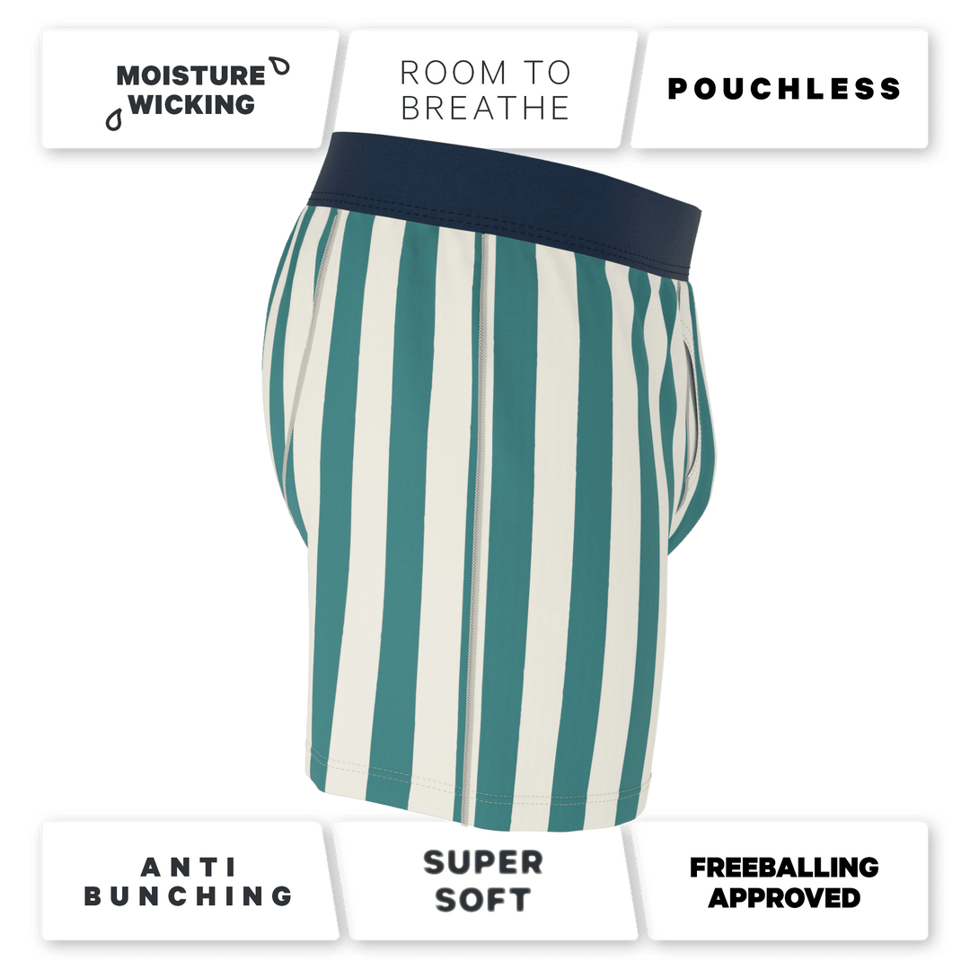 The Nantucket | Green Dock Stripe Boxers