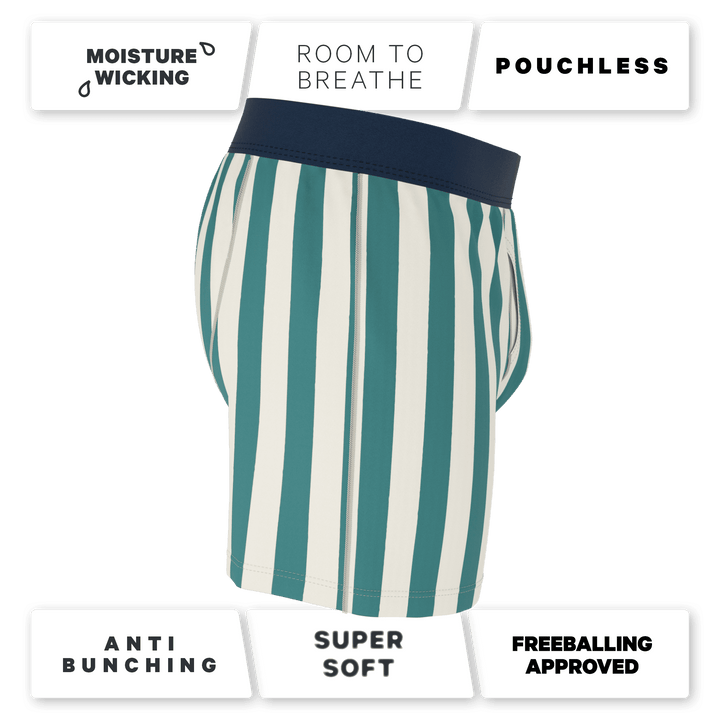The Nantucket | Green Dock Stripe Boxers