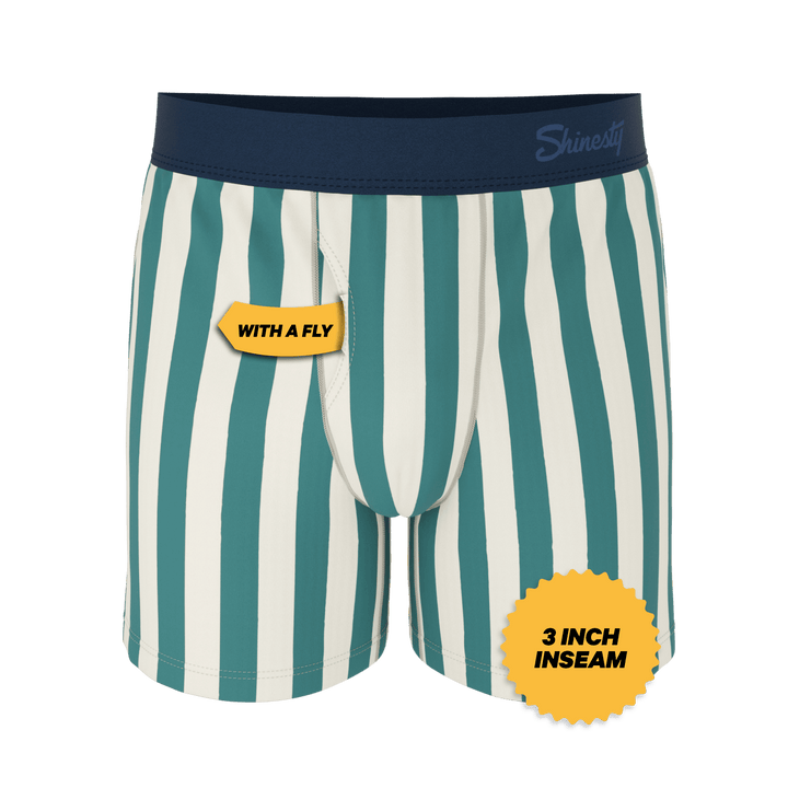 The Nantucket | Green Dock Stripe Boxers